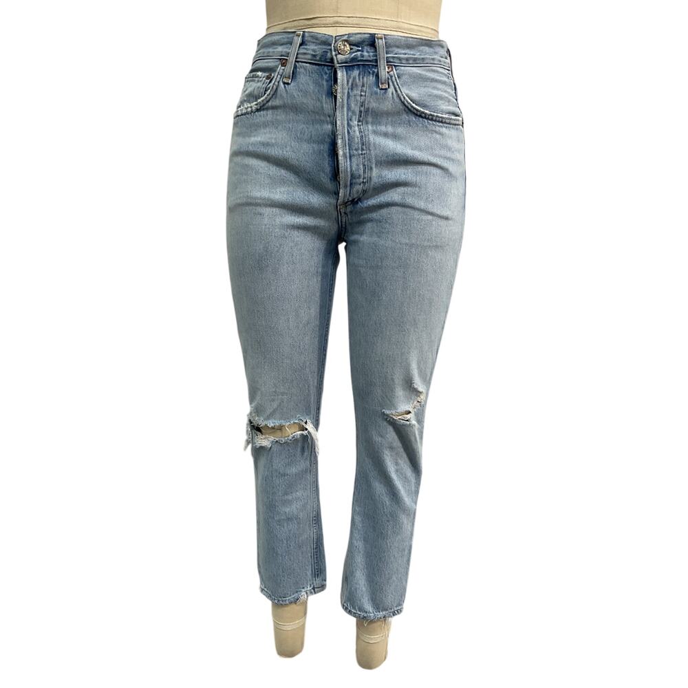 Agolde Distressed Clear Skies Riley Denim Jeans Size 25 - Picture 2 of 7